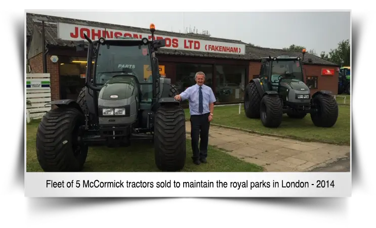 Fleet of 5 McCormick tractors sold to maintain the royal parks in London in 2014